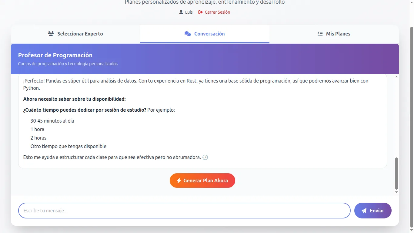 Pantalla 3 de Plataforma de cursos online con IA para nutriólogos, coaches y expertos