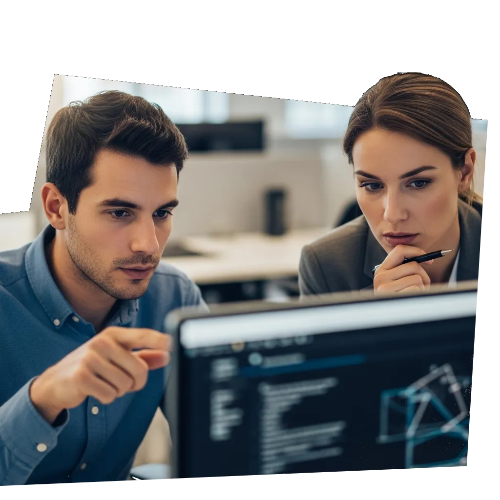 Equipo de desarrollo colaborando